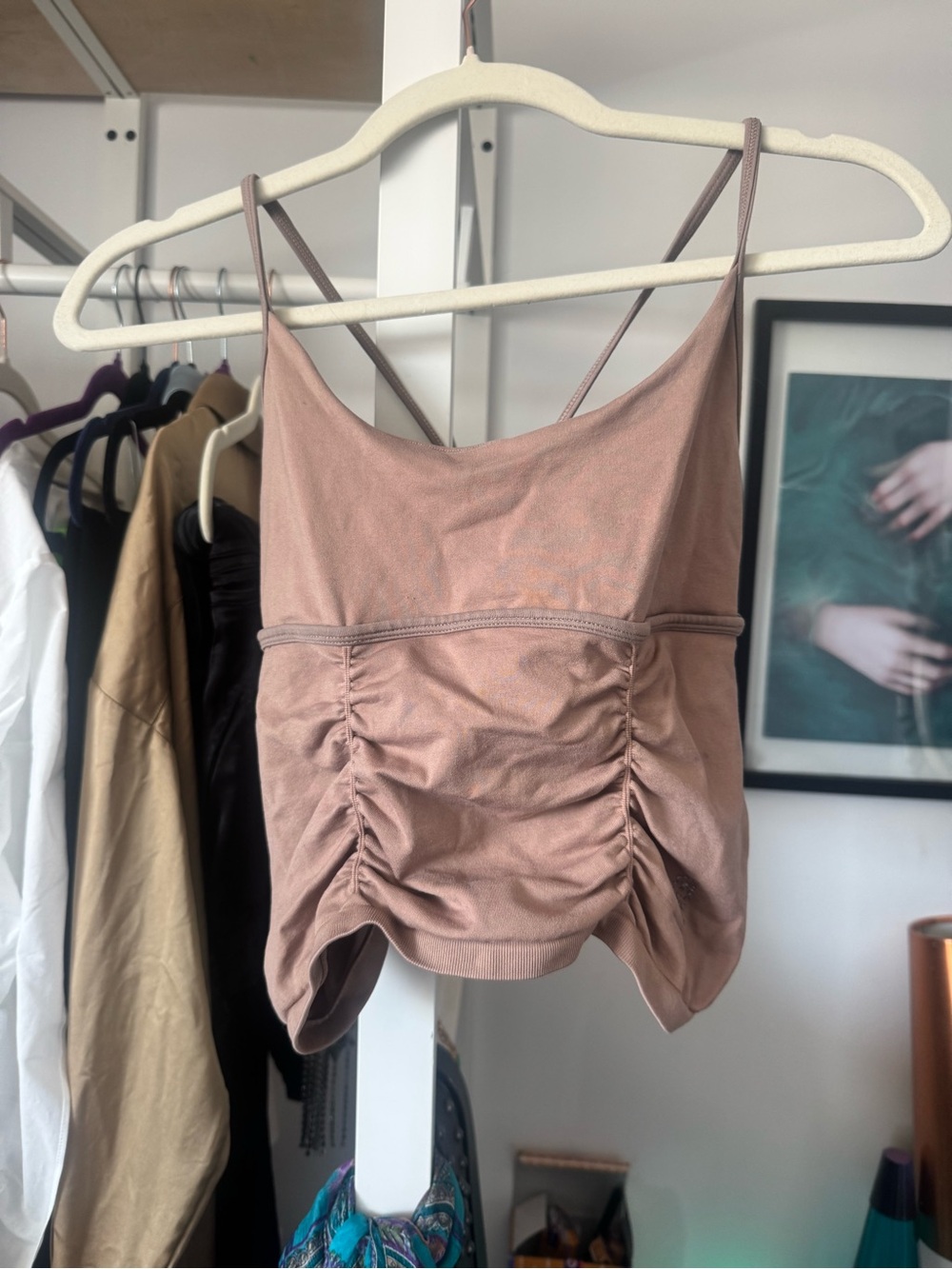 FP Movement by Free People Good Karma Mushroom Ruched Crop Tank M/L